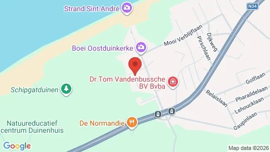 Apartments for rent i Koksijde - kort over placeringen