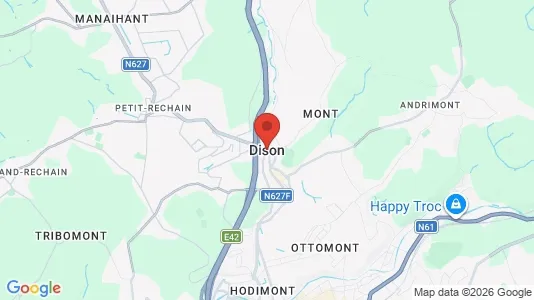 Houses for rent i Dison - kort over placeringen