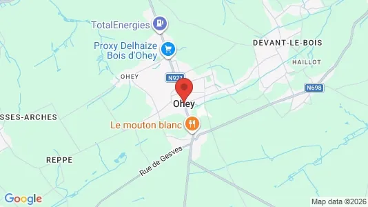 Houses for rent i Ohey - kort over placeringen