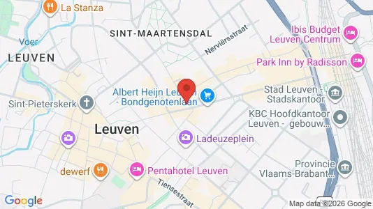 Apartments for rent i Leuven - kort over placeringen