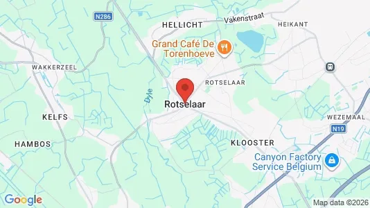Houses for rent i Rotselaar - kort over placeringen