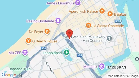 Apartments for rent i Oostende - kort over placeringen