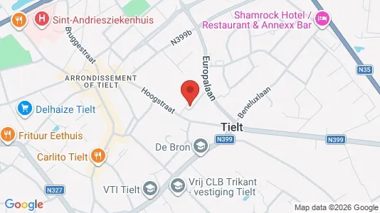 Apartments for rent i Tielt - kort over placeringen