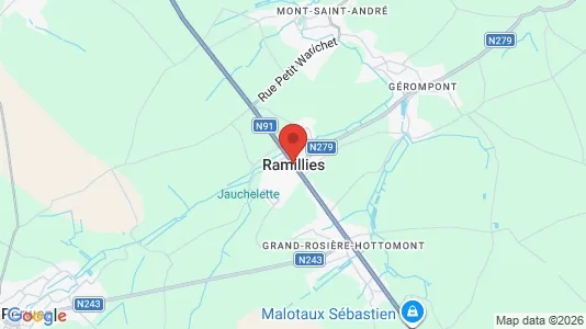 Houses for rent i Ramillies - kort over placeringen
