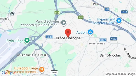 Houses for rent i Grâce-Hollogne - kort over placeringen
