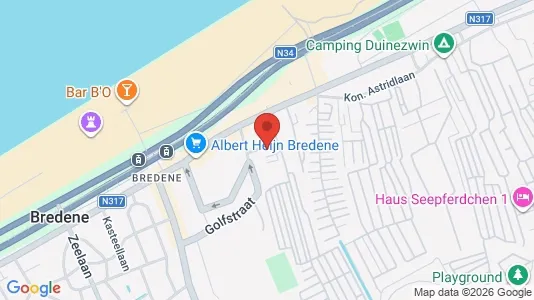 Apartments for rent i Bredene - kort over placeringen