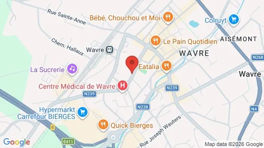 Apartments for rent i Waver - kort over placeringen