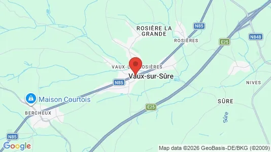 Houses for rent i Vaux-sur-Sûre - kort over placeringen