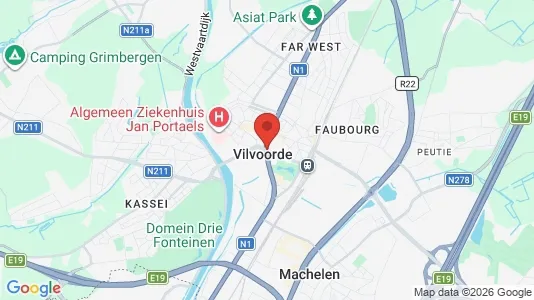 Houses for rent i Vilvoorde - kort over placeringen