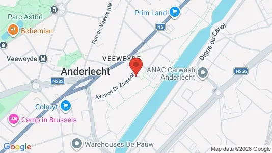 Apartments for rent i Brussels Anderlecht - kort over placeringen
