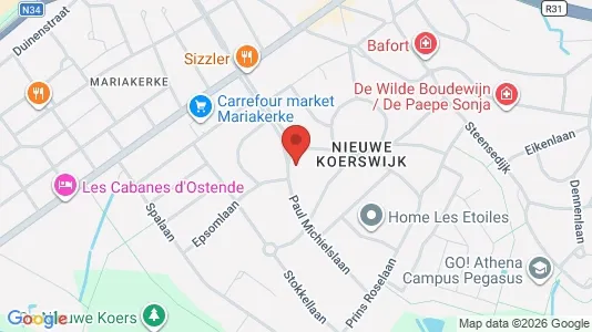 Apartments for rent i Oostende - kort over placeringen