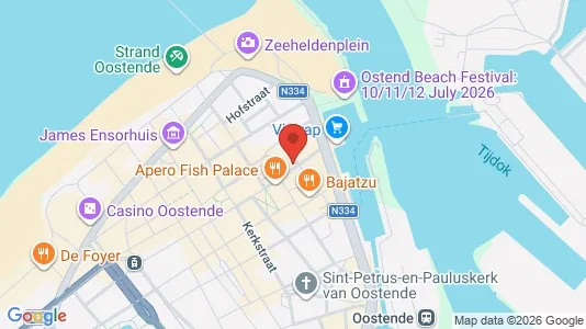 Apartments for rent i Oostende - kort over placeringen
