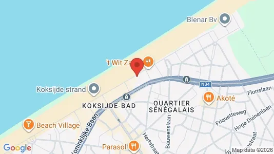 Apartments for rent i Koksijde - kort over placeringen