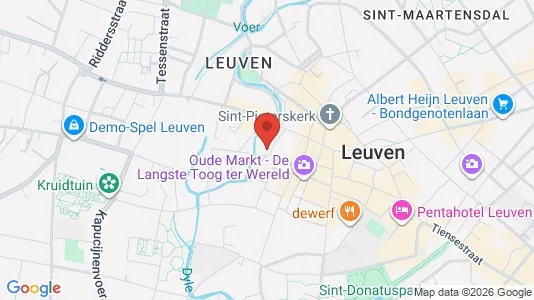 Apartments for rent i Leuven - kort over placeringen
