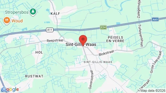 Houses for rent i Sint-Gillis-Waas - kort over placeringen