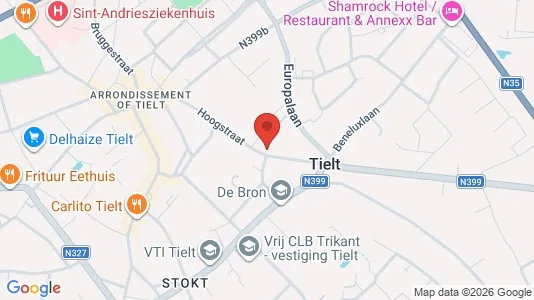Apartments for rent i Tielt - kort over placeringen