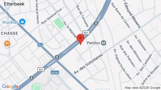 Apartments for rent i Brussels Etterbeek - kort over placeringen