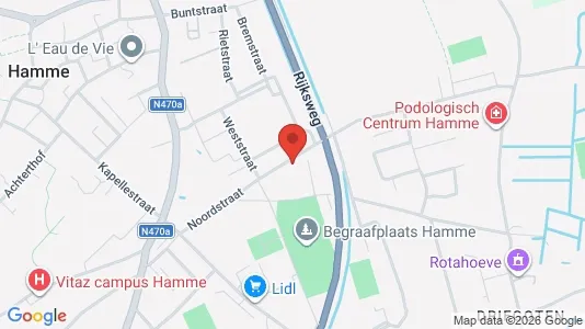 Apartments for rent i Hamme - kort over placeringen