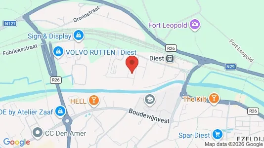 Apartments for rent i Diest - kort over placeringen