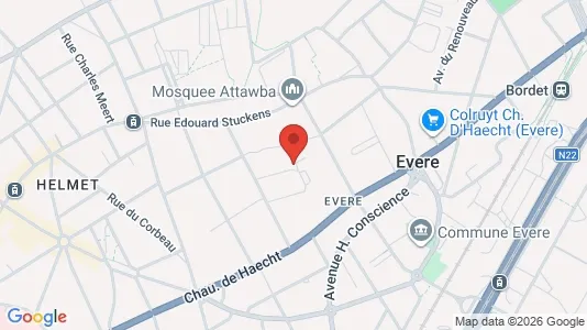Apartments for rent i Brussels Evere - kort over placeringen
