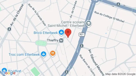 Apartments for rent i Brussels Etterbeek - kort over placeringen