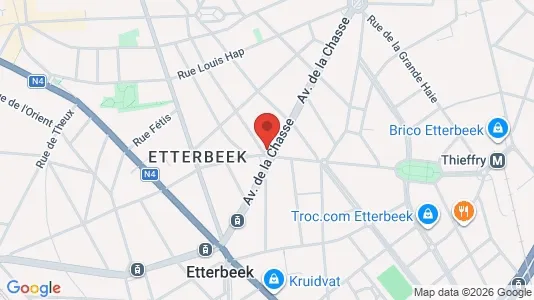 Apartments for rent i Brussels Etterbeek - kort over placeringen