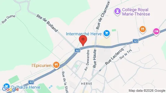 Apartments for rent i Herve - kort over placeringen