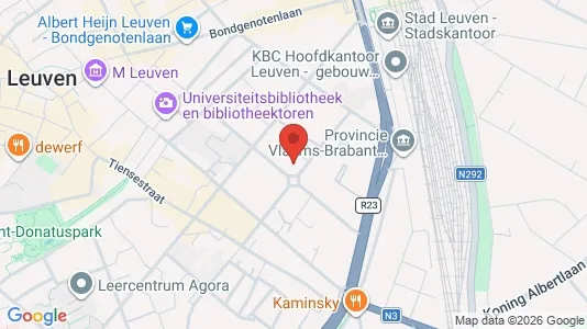 Apartments for rent i Leuven - kort over placeringen