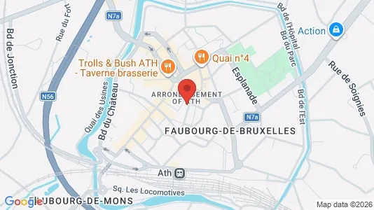 Apartments for rent i Aat - kort over placeringen