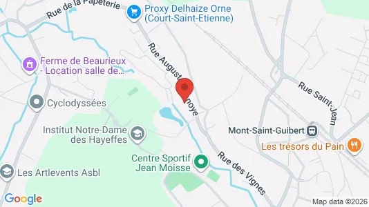 Apartments for rent i Mont-Saint-Guibert - kort over placeringen