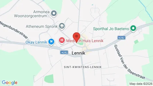 Apartments for rent i Lennik - kort over placeringen