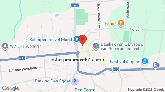 Apartments for rent i Scherpenheuvel-Zichem - kort over placeringen