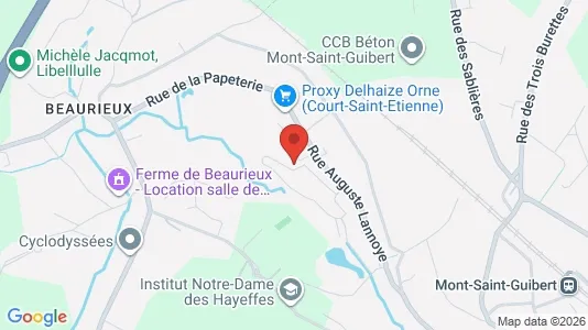 Apartments for rent i Mont-Saint-Guibert - kort over placeringen