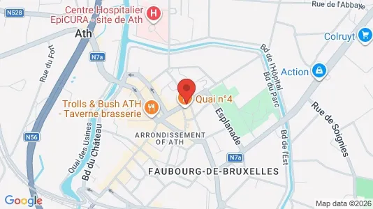 Apartments for rent i Aat - kort over placeringen