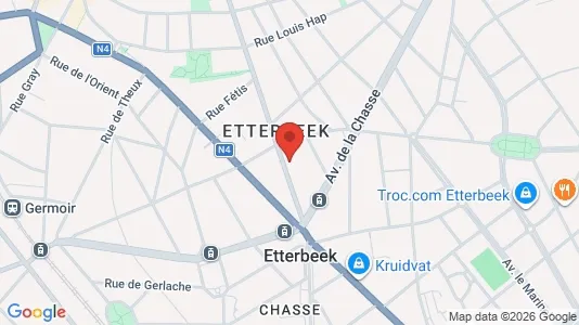 Apartments for rent i Brussels Etterbeek - kort over placeringen