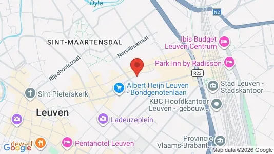 Apartments for rent i Leuven - kort over placeringen