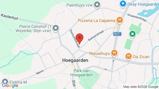 Apartments for rent i Hoegaarden - kort over placeringen