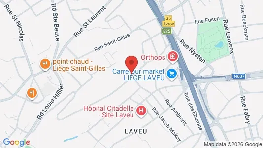 Apartments for rent i Luik - kort over placeringen