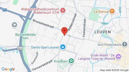 Apartments for rent i Leuven - kort over placeringen