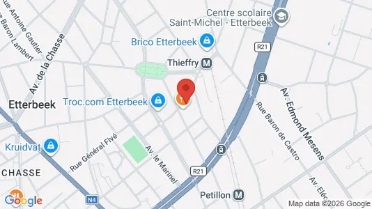 Apartments for rent i Brussels Etterbeek - kort over placeringen
