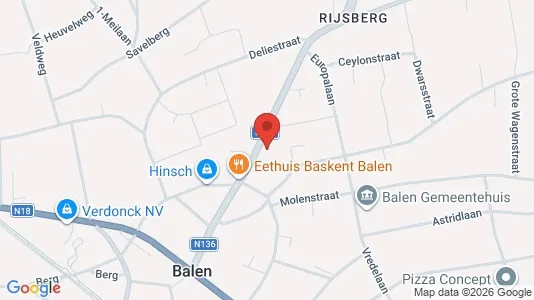 Apartments for rent i Balen - kort over placeringen