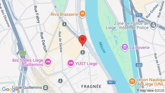 Apartments for rent i Luik - kort over placeringen