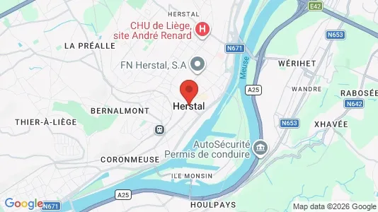Apartments for rent i Herstal - kort over placeringen