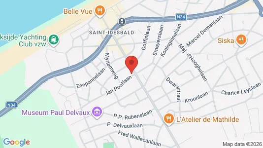 Apartments for rent i Koksijde - kort over placeringen