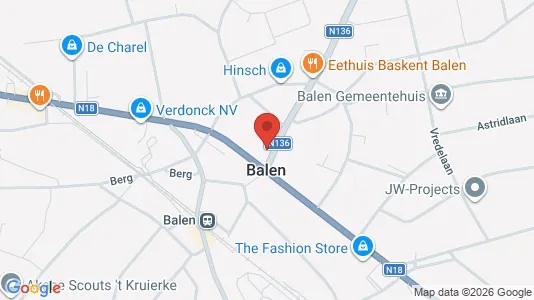 Apartments for rent i Balen - kort over placeringen