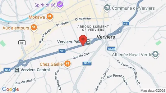 Apartments for rent i Verviers - kort over placeringen