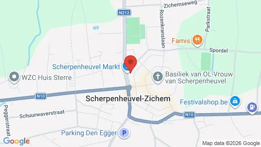Apartments for rent i Scherpenheuvel-Zichem - kort over placeringen