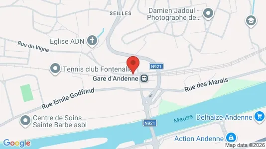 Apartments for rent i Andenne - kort over placeringen