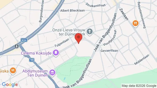 Apartments for rent i Koksijde - kort over placeringen