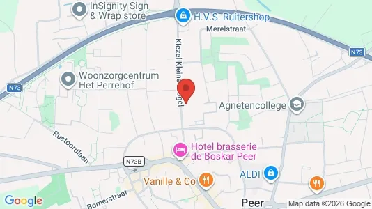 Apartments for rent i Peer - kort over placeringen